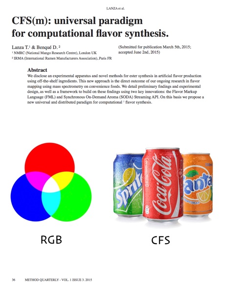 CFS(m): universal paradigm for computational flavor synthesis.